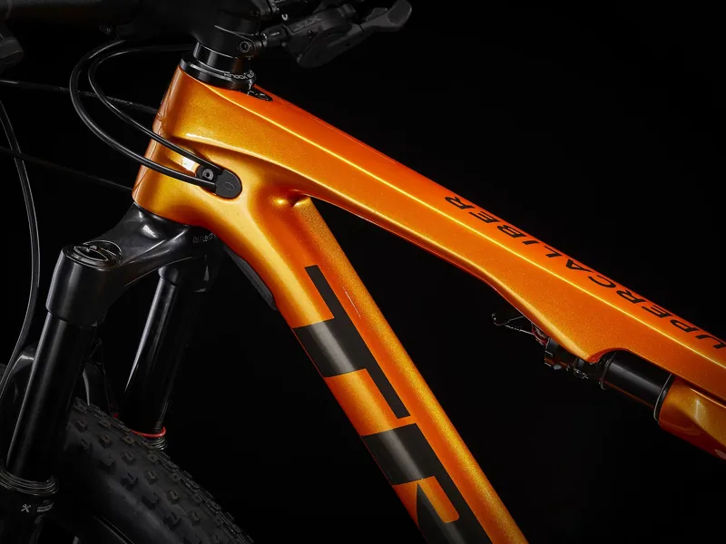 TREK Supercaliber 9.7 Full Suspension XC Mountain Bike in Orange and Grey-9